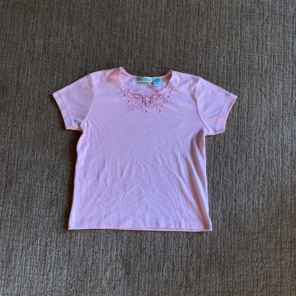 Vintage Y2k West Palm Pink Top